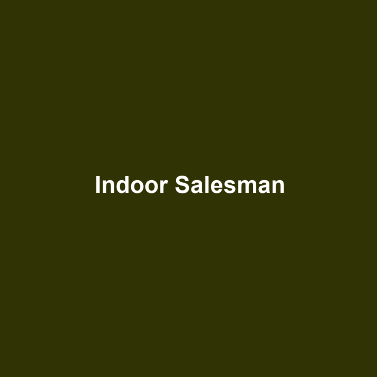 Indoor Salesman