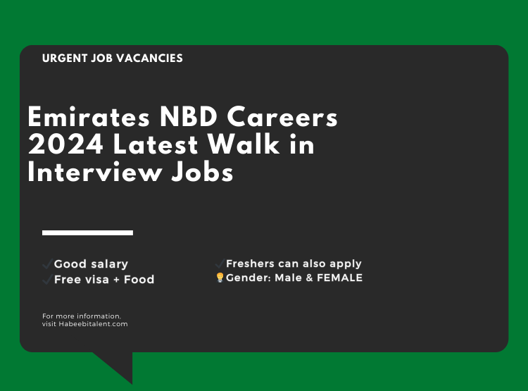 Emirates NBD Careers 2024 Latest Walk in Interview Jobs