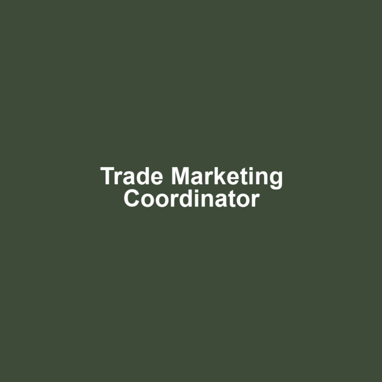 Trade Marketing Coordinator