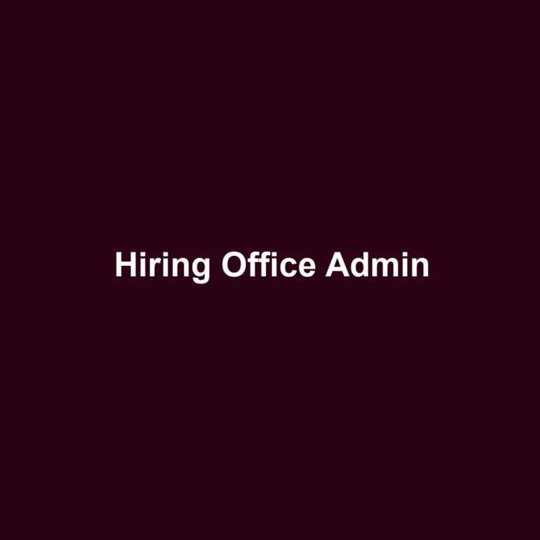 Hiring Office Admin