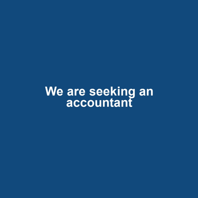 We are seeking an accountant