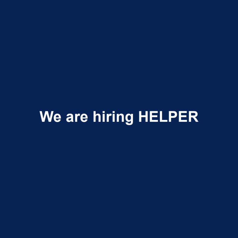 We are hiring HELPER