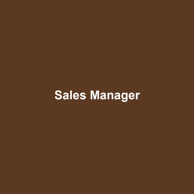 Sales Manager