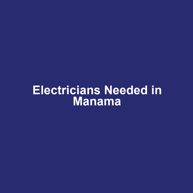 Electricians Needed in Manama