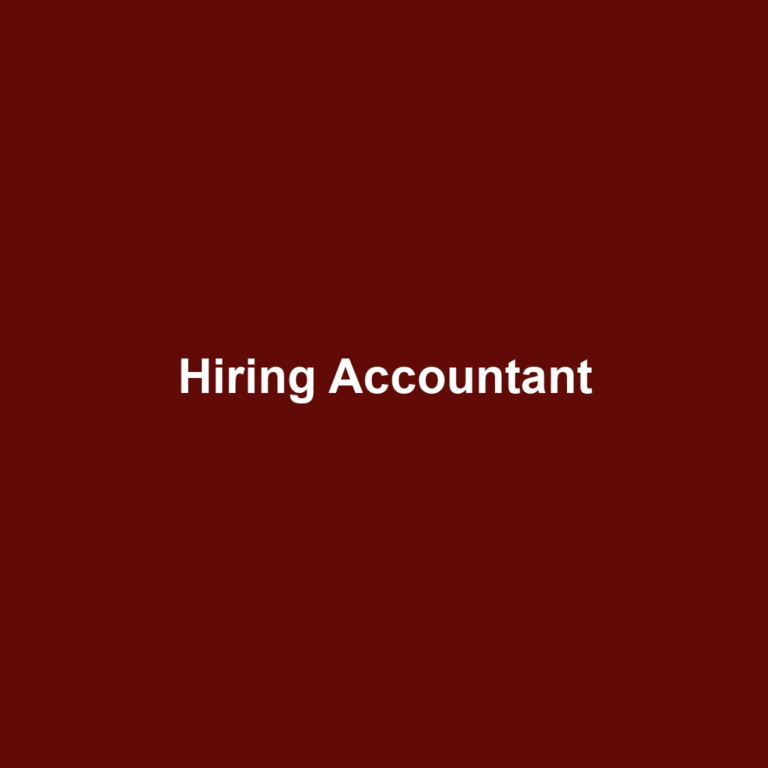 Hiring Accountant