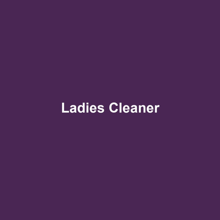 Ladies Cleaner